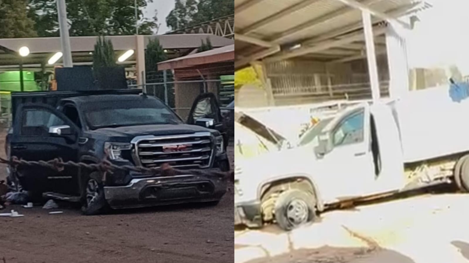 Camionetas aseguradas tras enfrentamiento en comunidad de Angostura