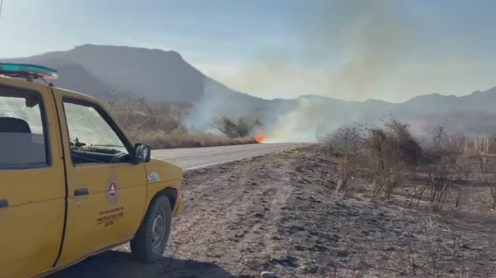 Reportan tres incendios de maleza por carreteras estatales de Elota