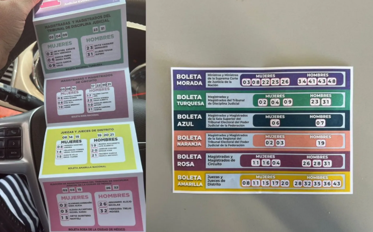 Acordeones para inducir el voto en el Poder Judicial