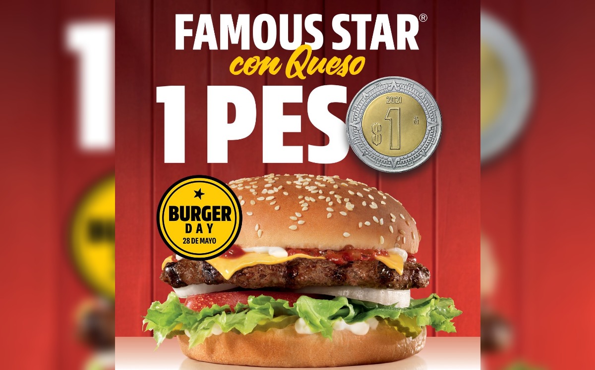 Carl’s Jr. vende su famosa hamburguesa en solo $1 por un día