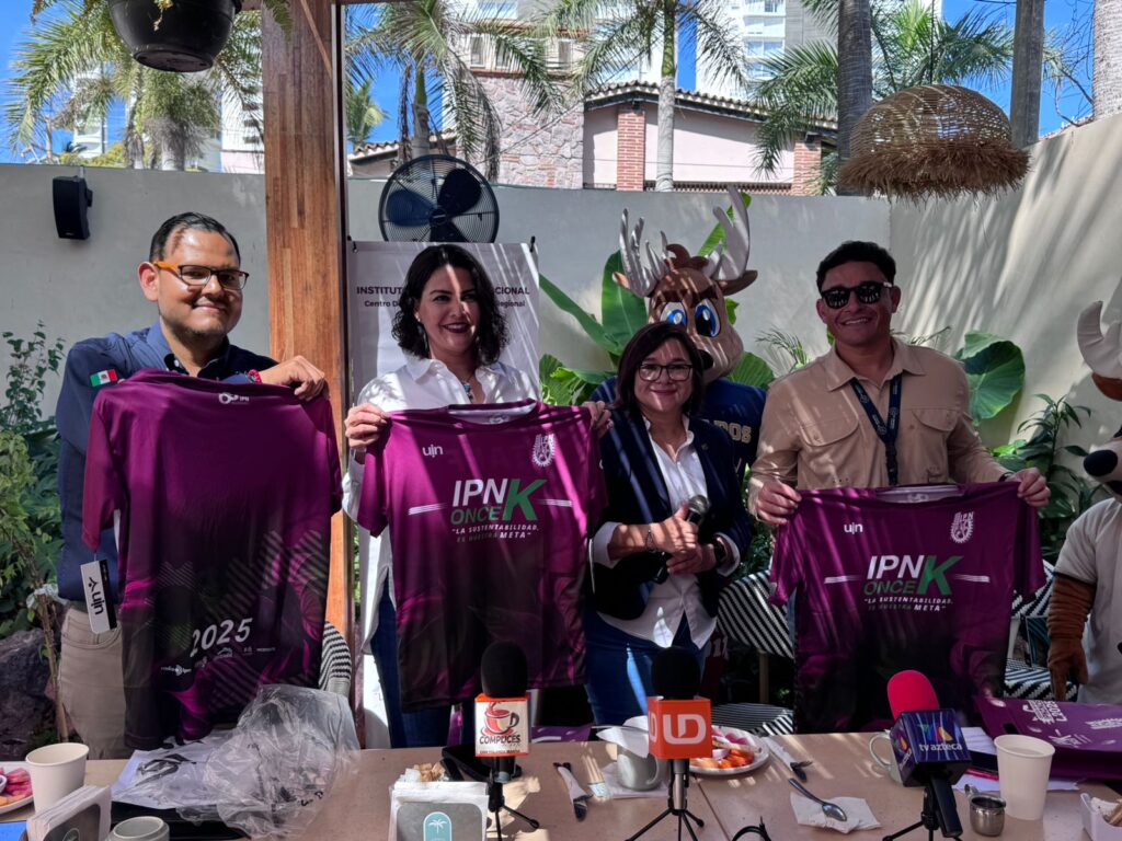 Rueda de prensa para anunciar la Carrera IPNOnce K 2025 en Mazatlán.