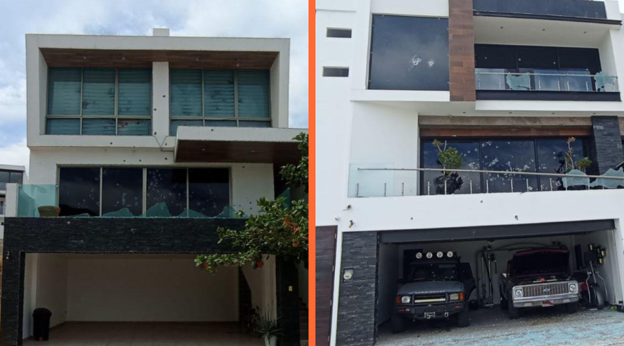 Casas baleadas en privada de Montebello, Culiacán.