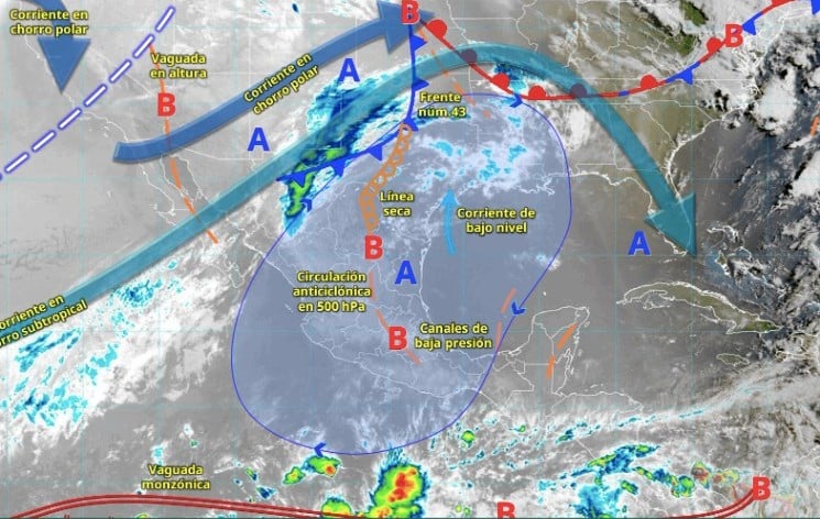 Pronóstico del clima para México este 15 de mayo de 2025.