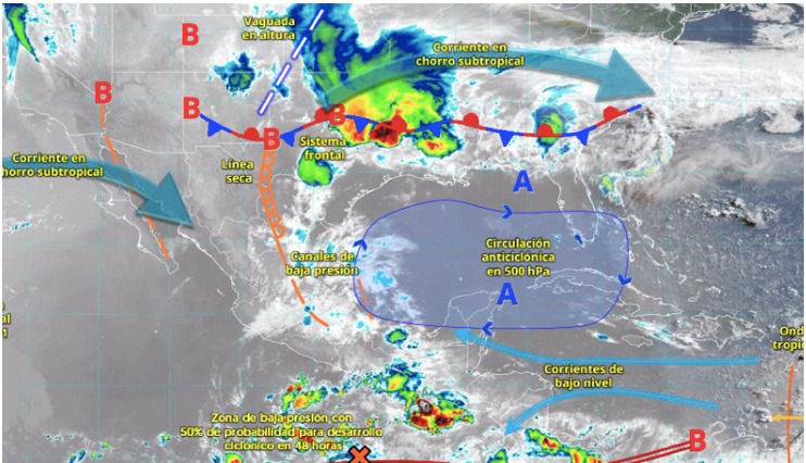 Pronóstico del clima para México este 26 de mayo de 2025.