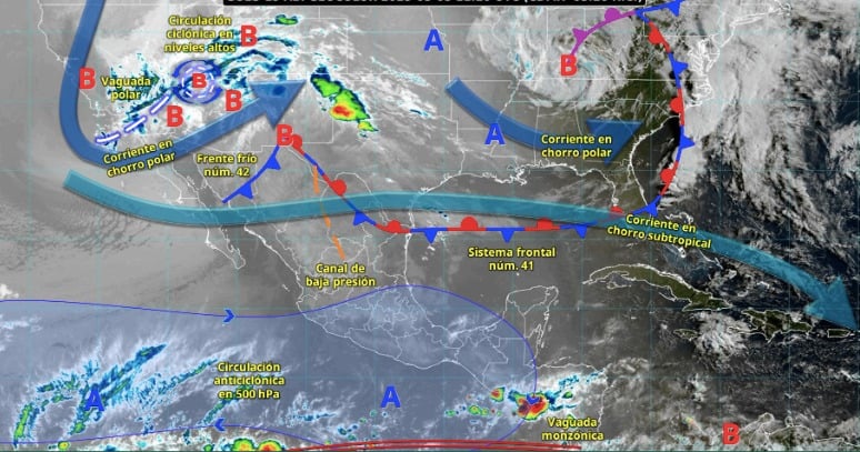 Pronóstico del clima para México este 5 de mayo de 2025.