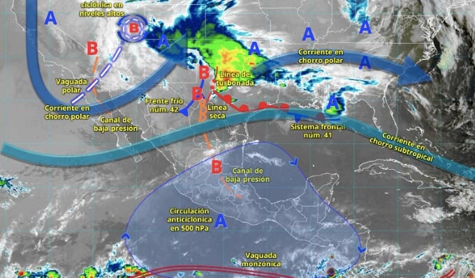 Pronóstico del clima para México este 6 de mayo de 2025.