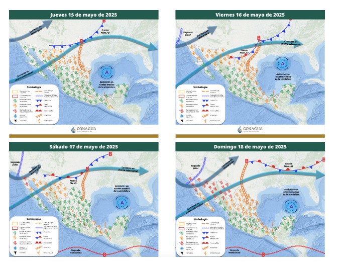 Pronóstico extendido para México publicado por el SMN