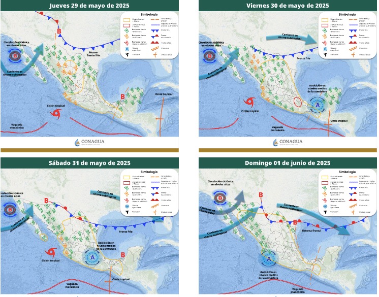 Aviso de pronóstico extendido para México emitido por el SMN