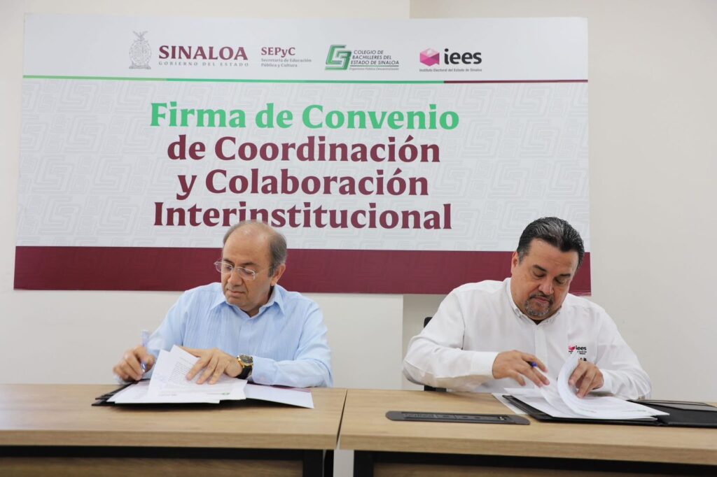 Cobaes e IEES firman convenio para fortalecer la cultura democrática en alumnos
