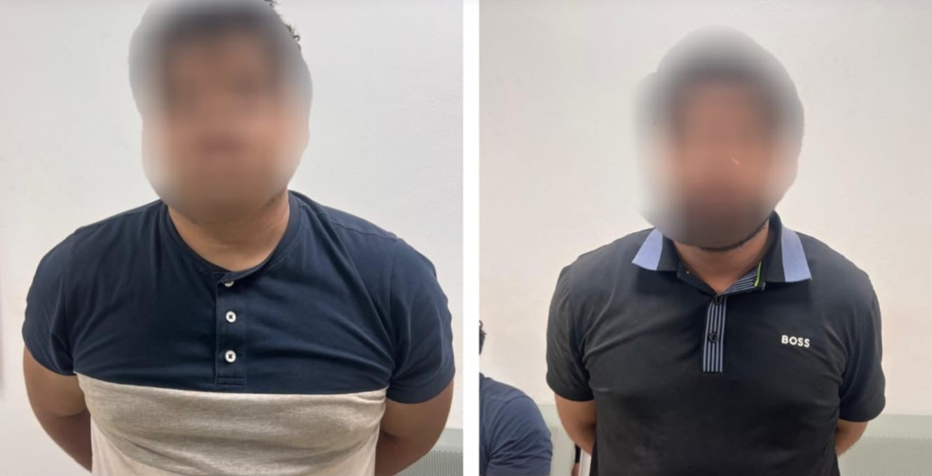 Sujetos detenidos en el poblado de Santa Loreto, Culiacán.