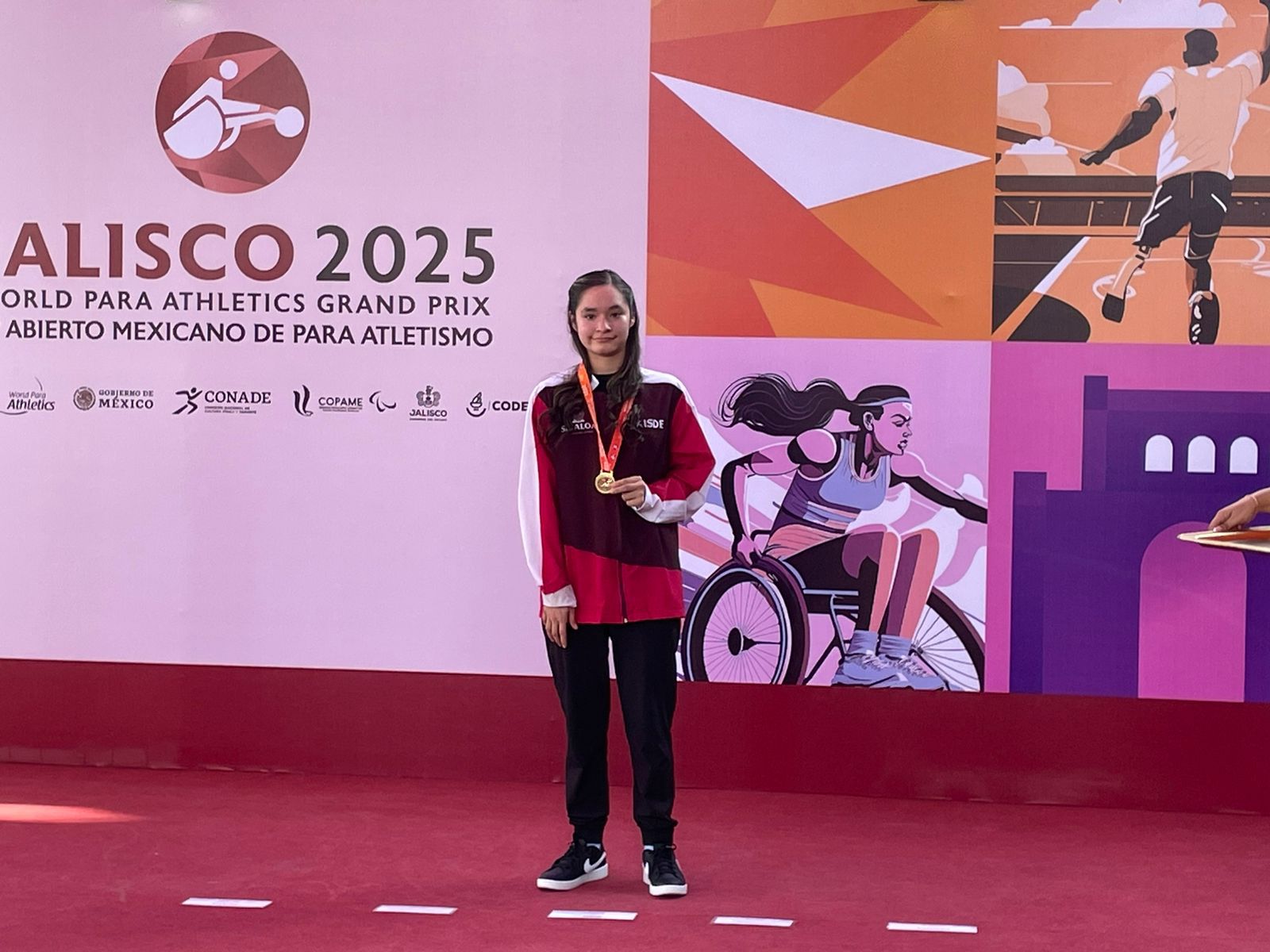 Edilene Quintero en el Gran Premio Mundial de Para Atletismo 2025.