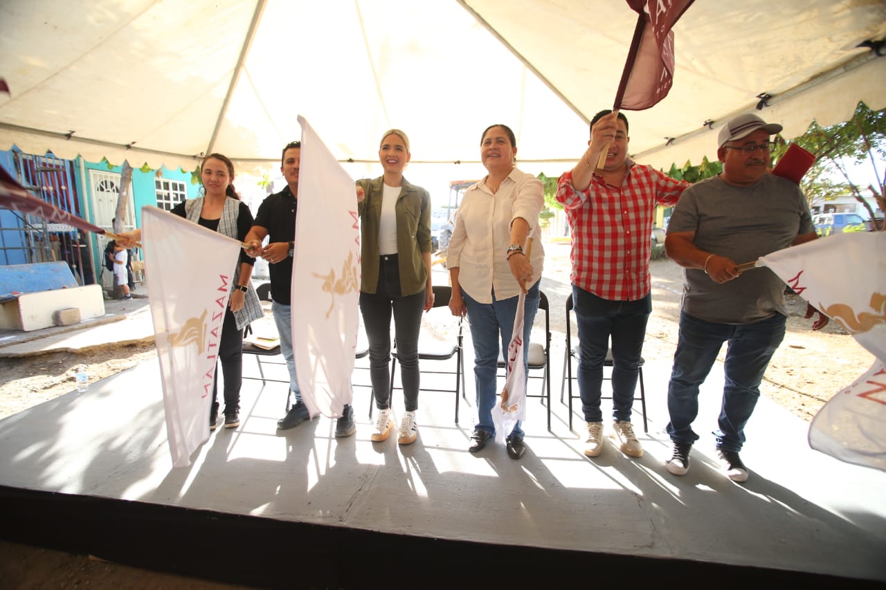 Estrella Palacios inaugura proyecto de obra pública