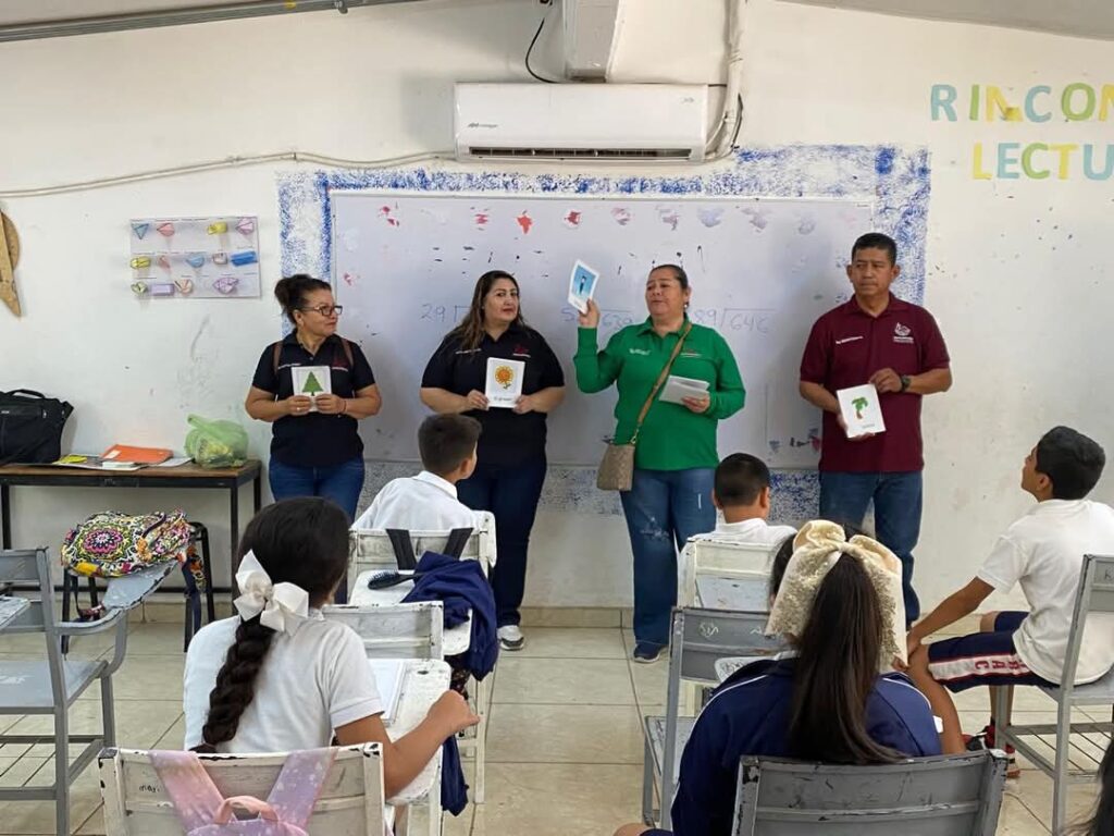 Estudiantes de primaria participan en actividades de cuidado al medio ambiente en JJR