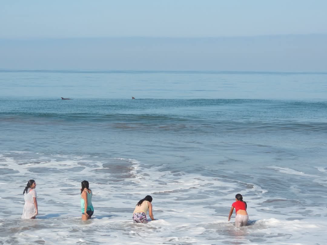 Personas disfrutando de la playa.