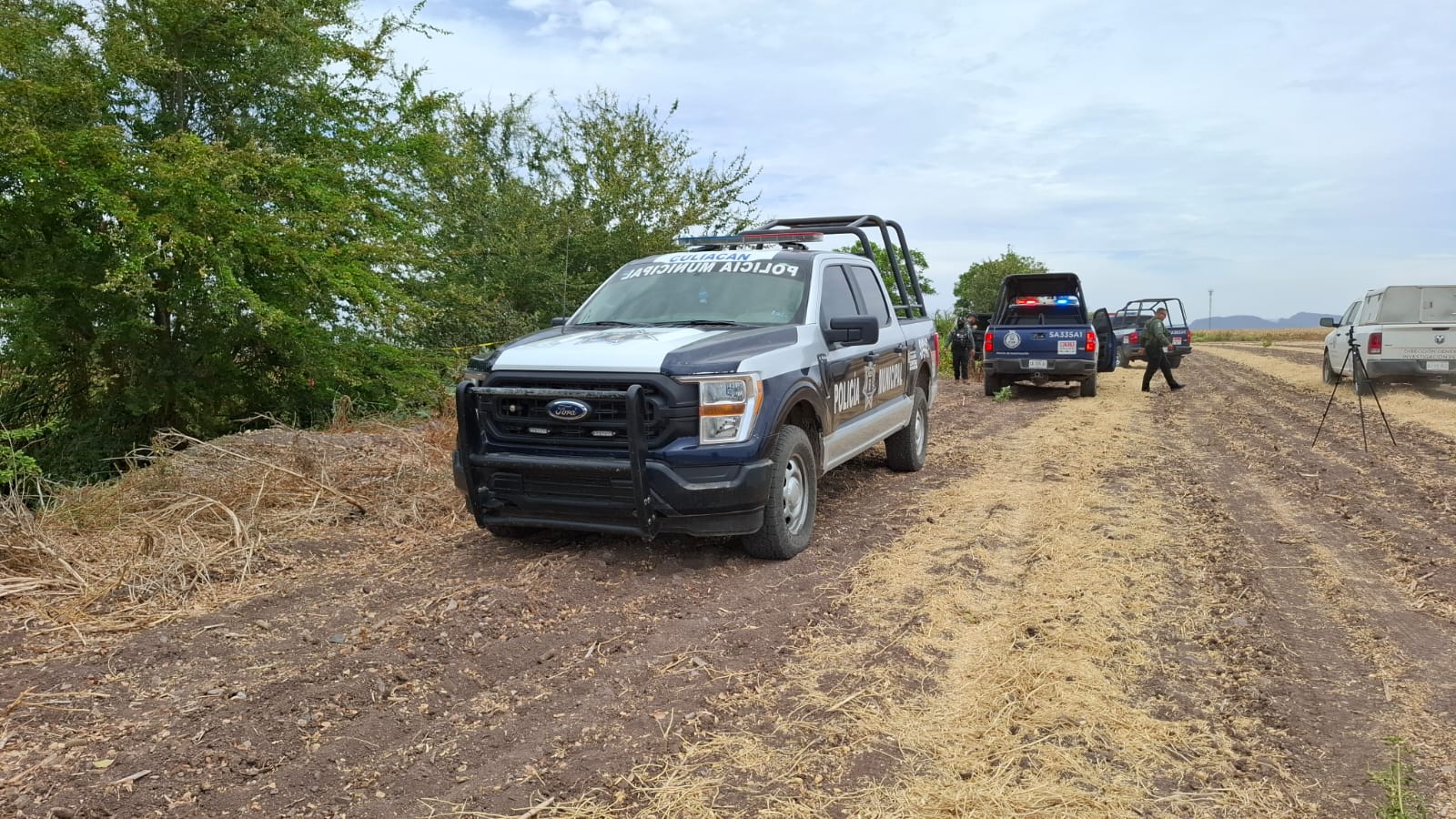 Zona acordonada en donde fue localizado el cadáver.