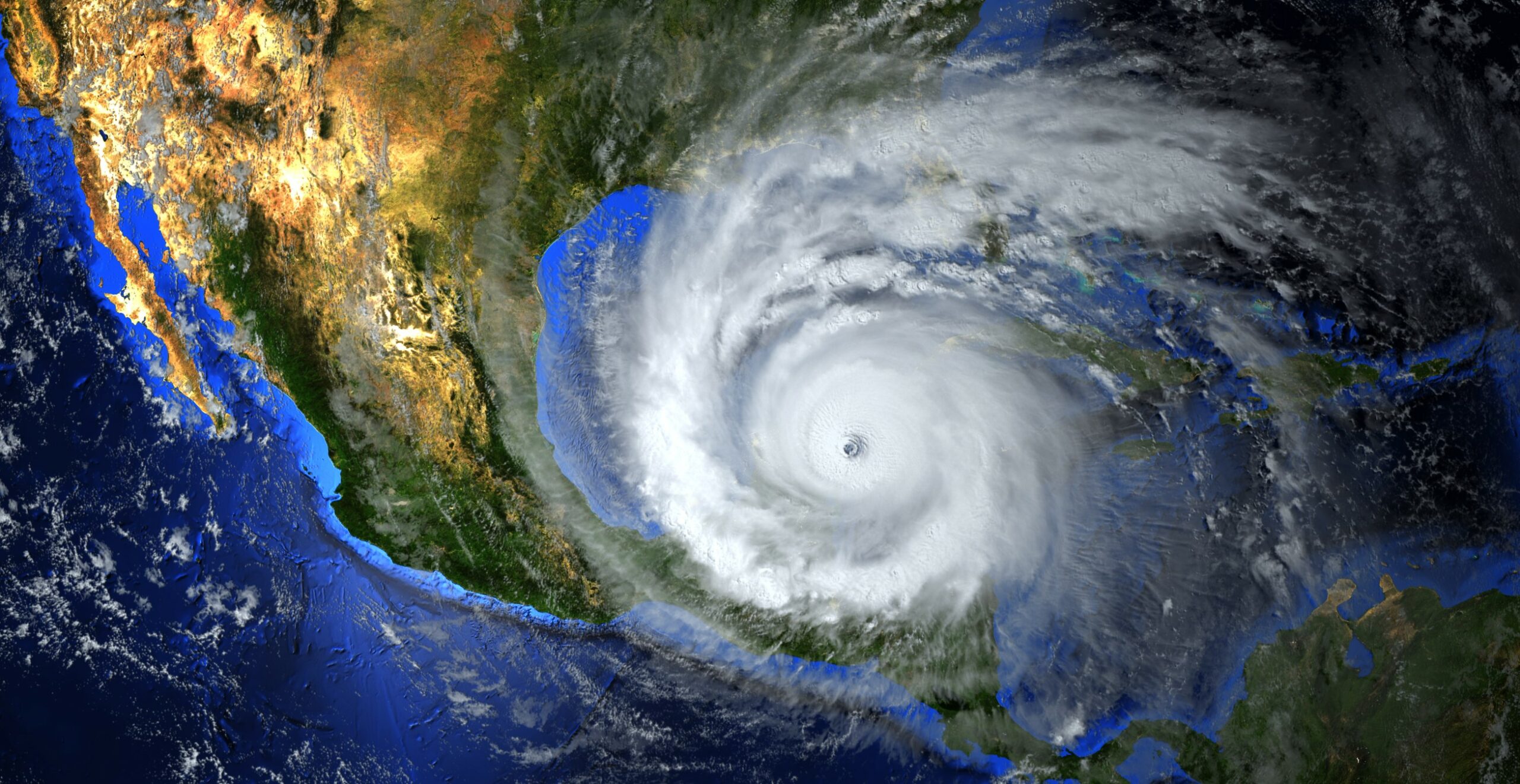 Imagen ilustrativa sobre un huracán en el golfo.