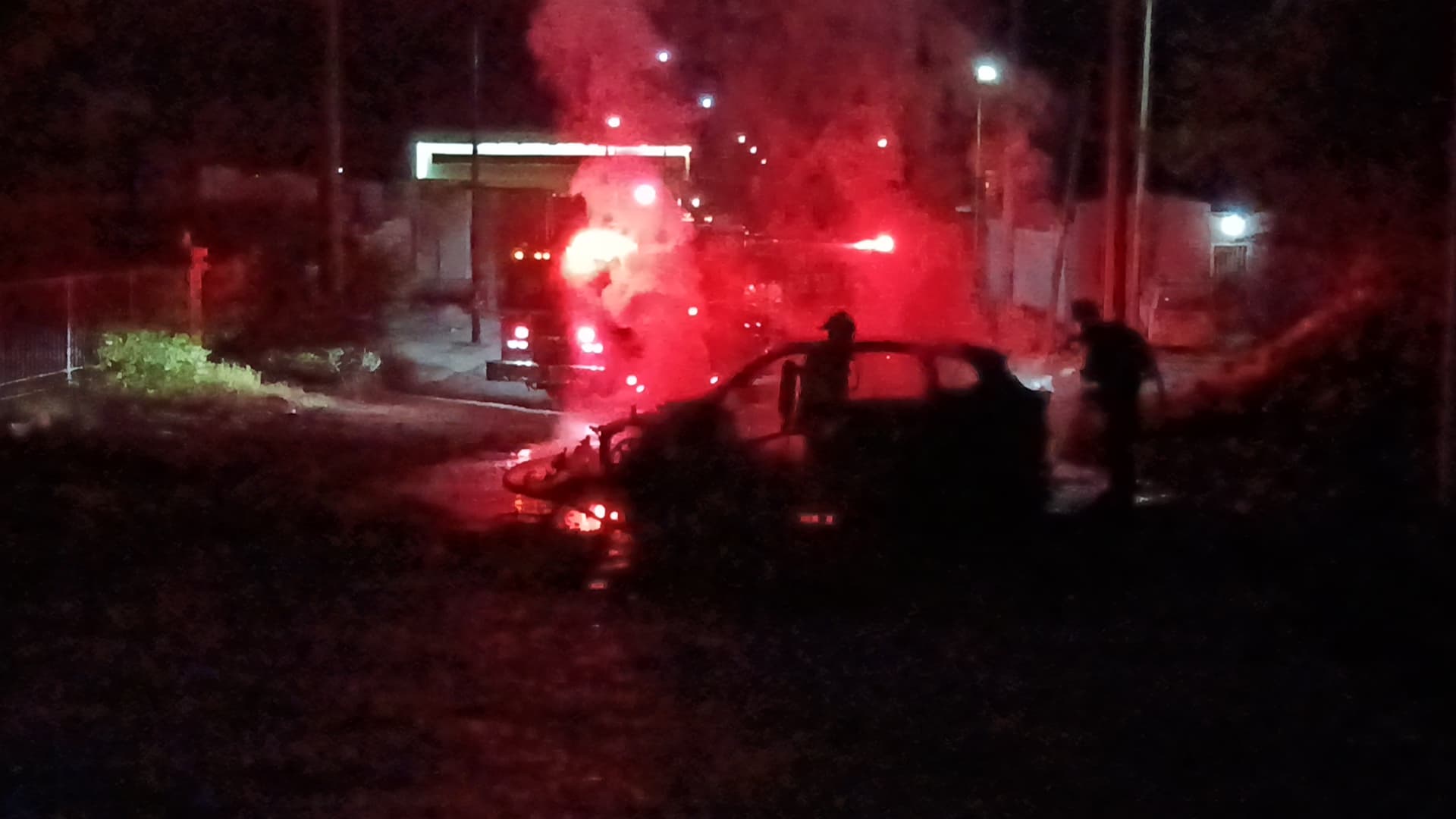 Incendio auto Los Mochis