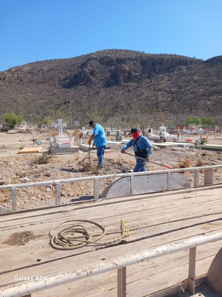 Así avanza la limpieza de los panteones en el municipio de Ahome