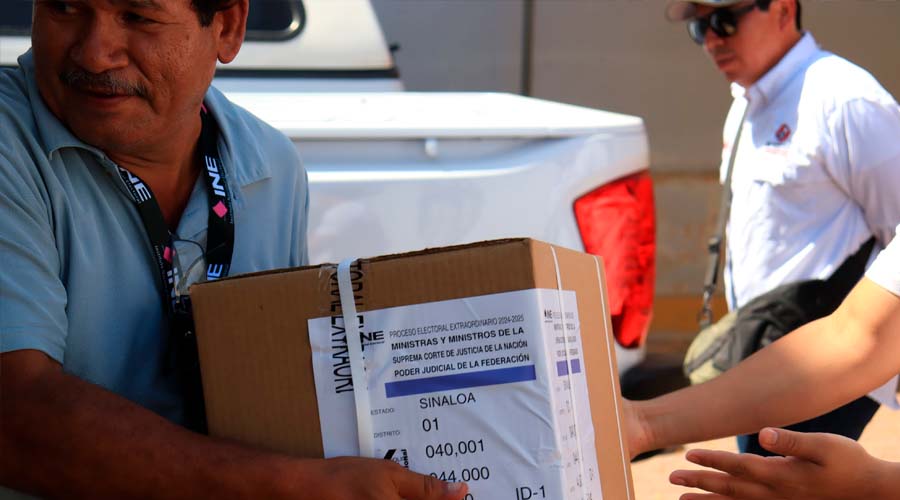 Llegan a Sinaloa boletas proceso electoral