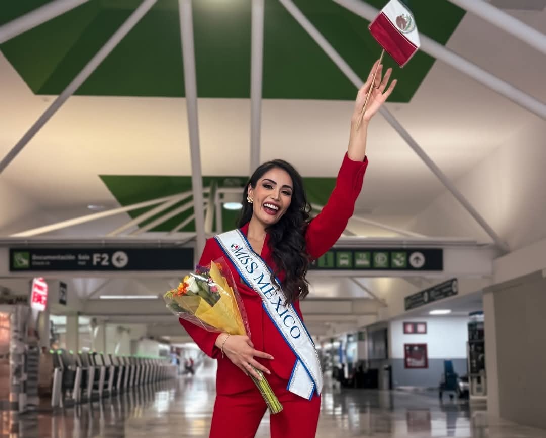 Maryely Leal en la Terminal 1 de Turkish Airlines en la Ciudad de México.