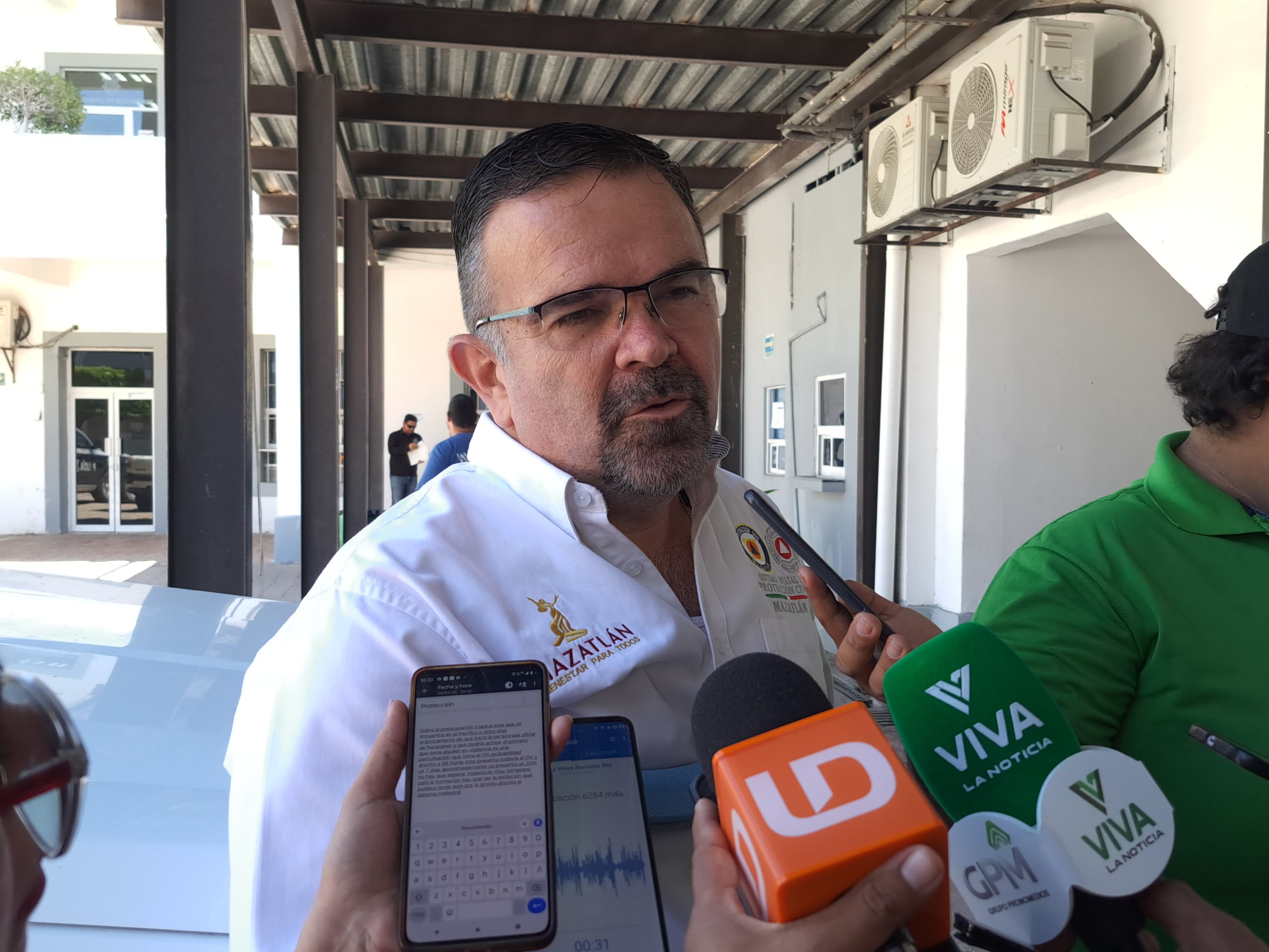 Óscar Roberto Osuna Tirado, coordinador de Protección Civil Municipal de Mazatlán.