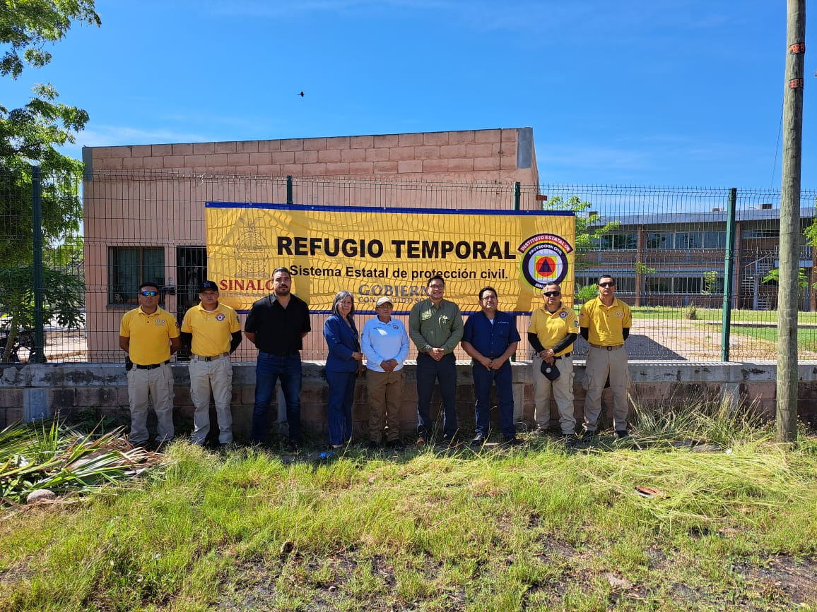 Refugio temporal implementado por Protección Civil de Escuinapa.