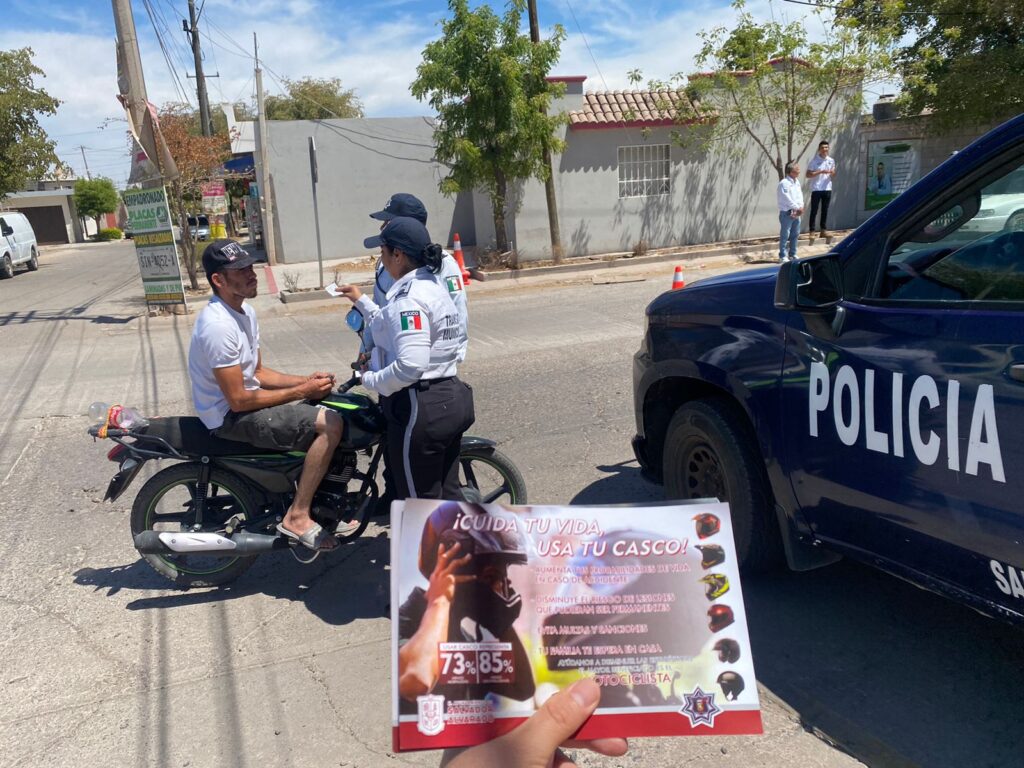 Refuerzan operativos preventivos para motociclistas en Salvador Alvarado