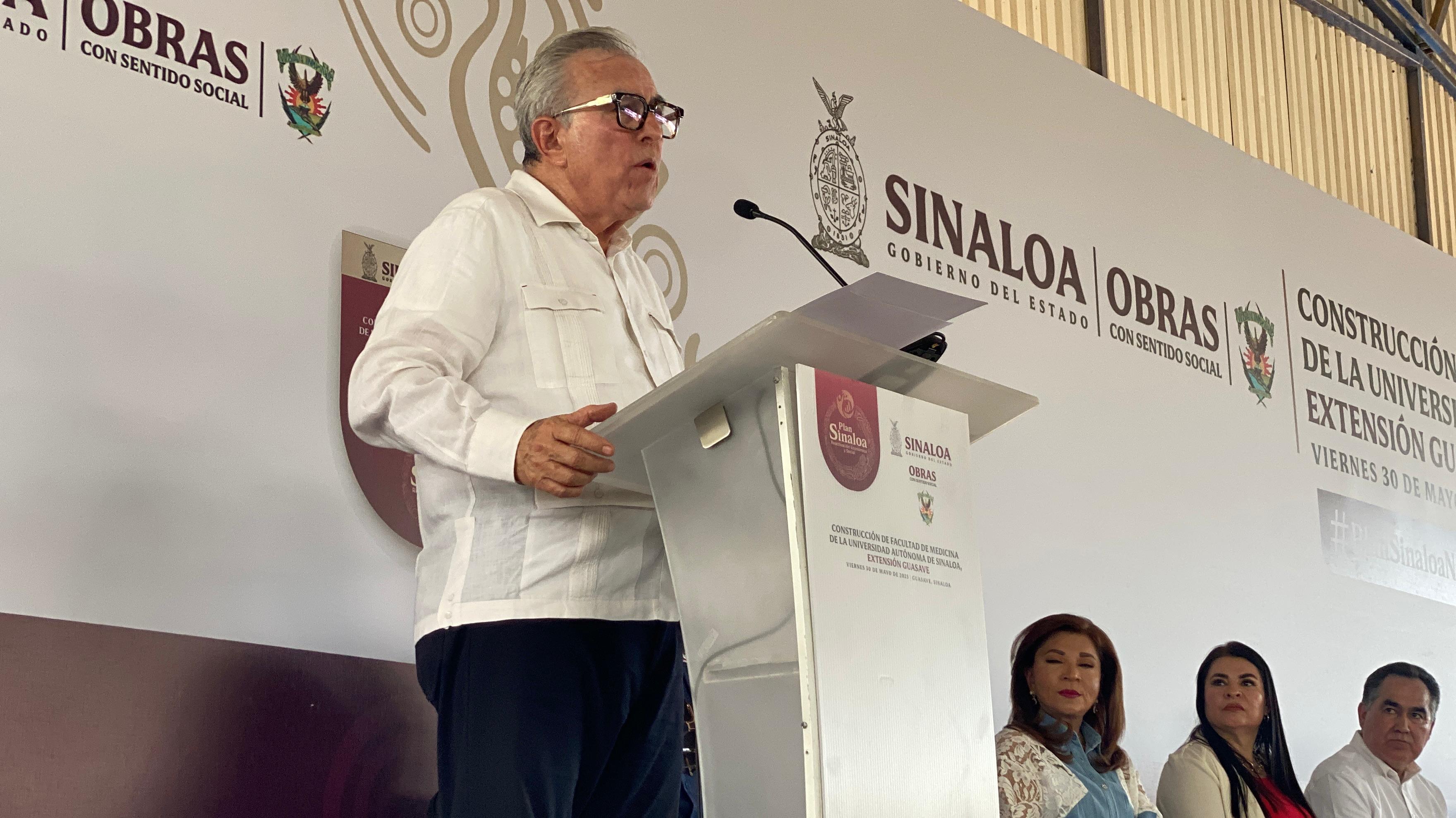 Rubén Rocha Moya en Guasave.