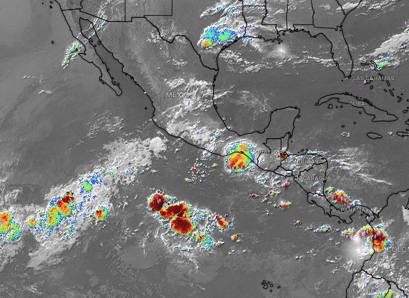 Imagen de satélite del servicio Windy.