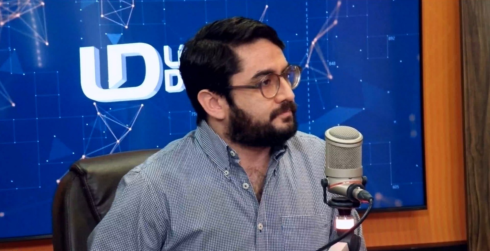 Senén Roa Padilla en el estudio de Línea Directa