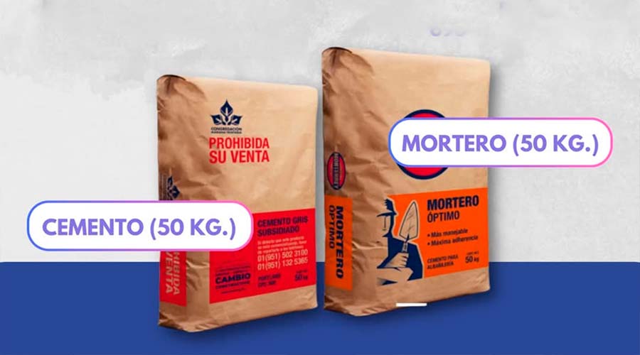 Subsidios cemento y mortero Choix