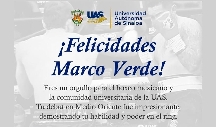 Comunicado de la UAS a Marco Verde