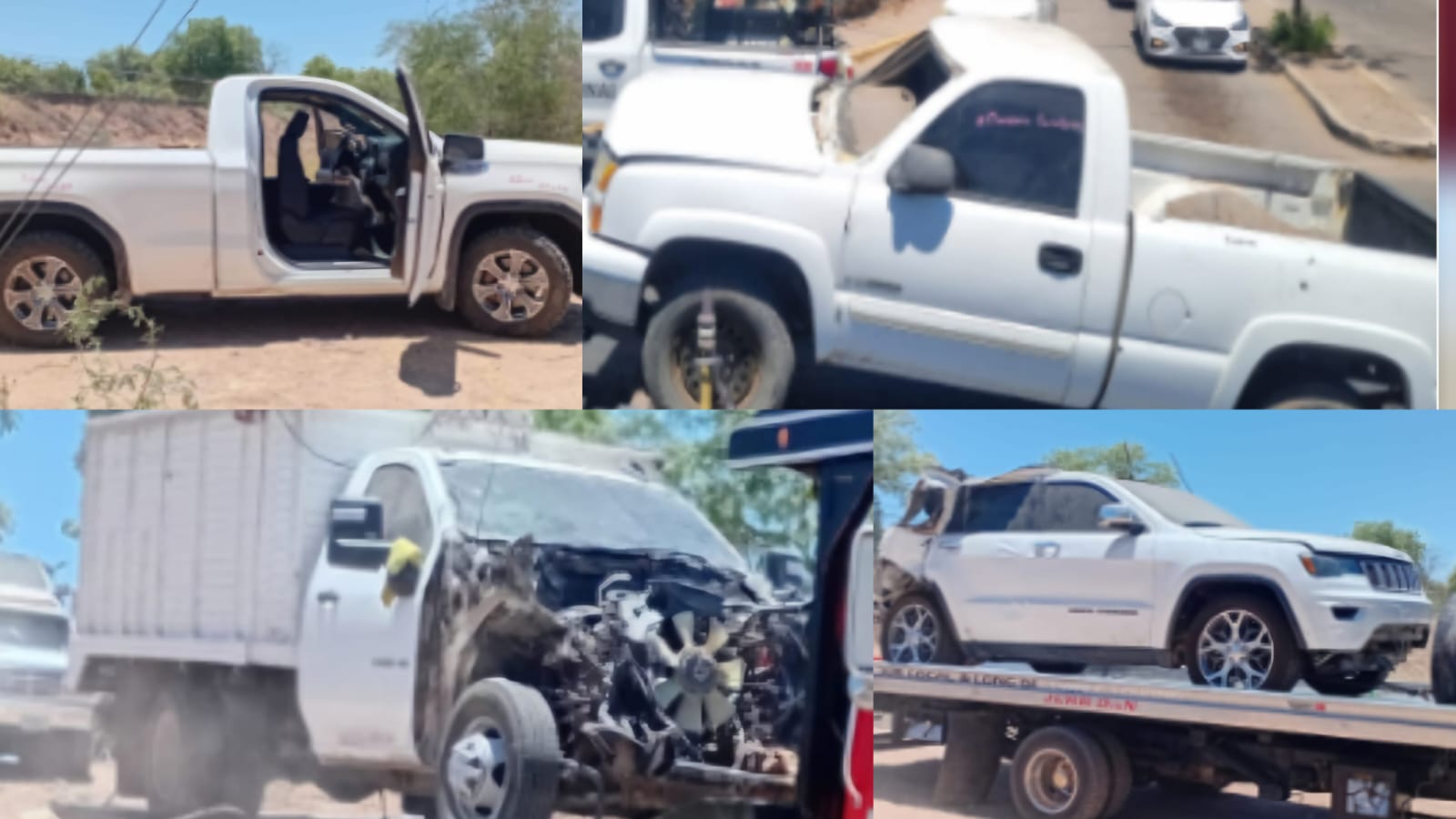 Grupo Interinstitucional asegura 4 camionetas en Costa Rica, Culiacán
