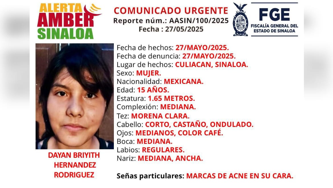busqueda de adolescente en Culiacán