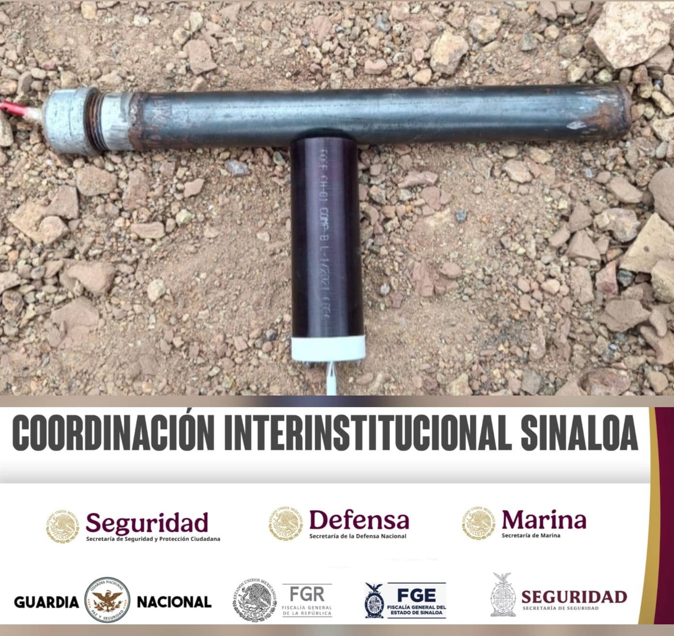 Grupo Interinstitucional desactiva 4 explosivos localizados en Infonavit Humaya en Culiacán