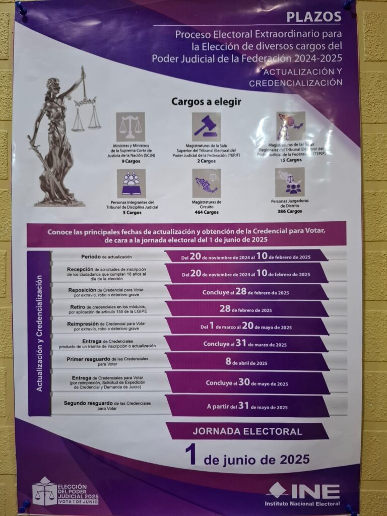 Ya quedan pocos días para que recojas tu INE y participes en la elección del Poder Judicial