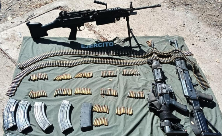 Armas y municiones aseguradas por la SSPE