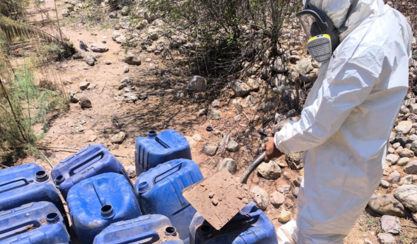Autoridades aseguran áreas de precursores químicos