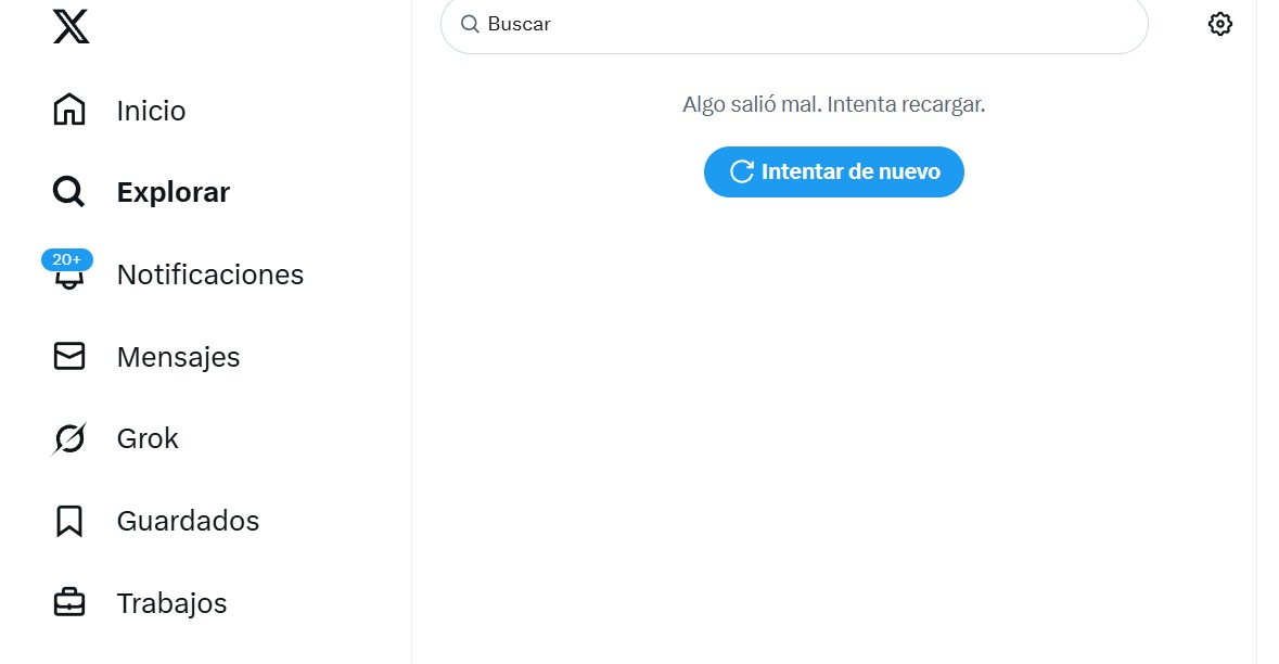 Caida de x