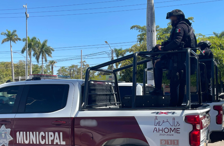 Agentes de la Policía Municipal de Ahome