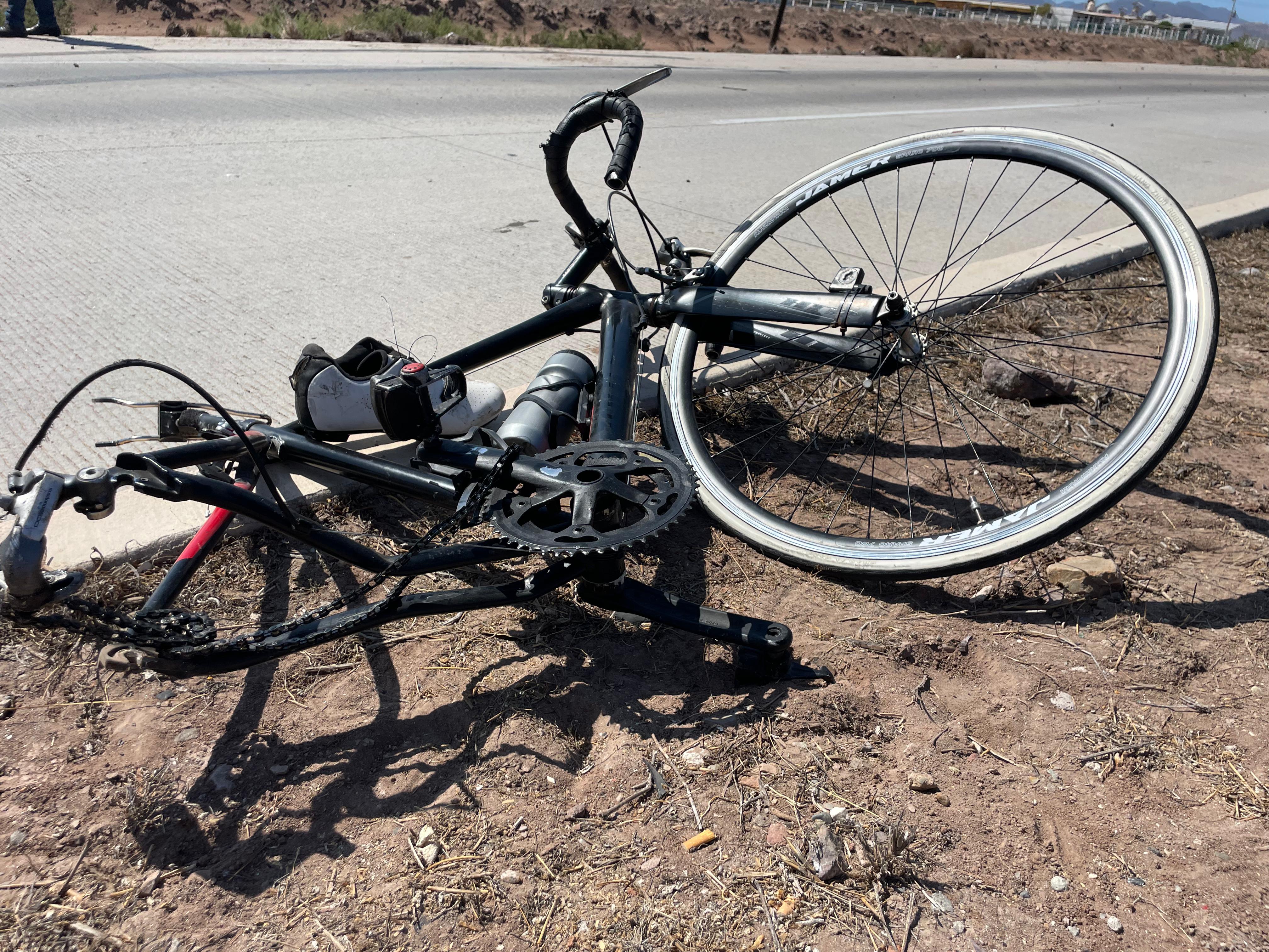 Este fue el accidente donde perdió la vida un ciclista los primeros días junio por la carretera Los Mochis-Topolobampo