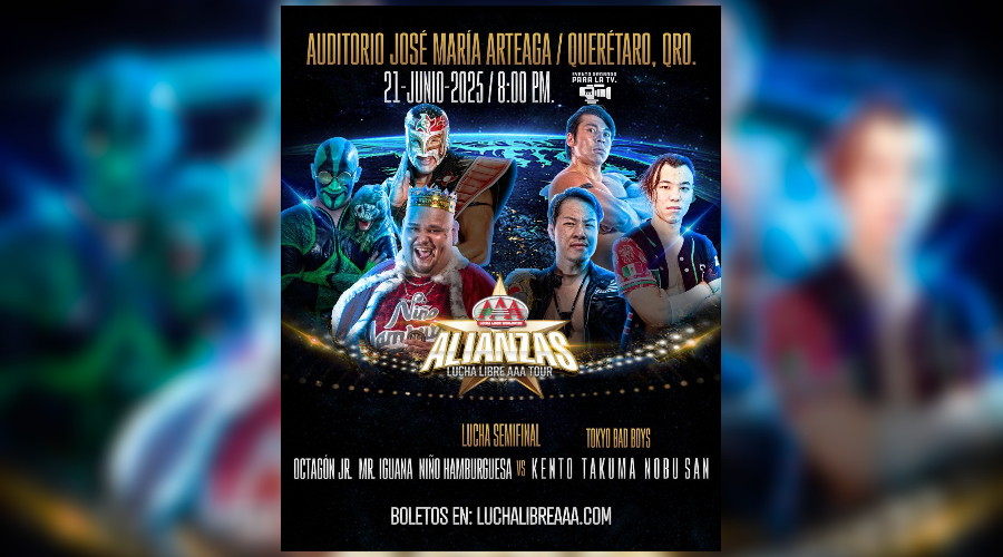 Lucha que forma parte de la cartelera de Alianzas AAA en Querétaro.