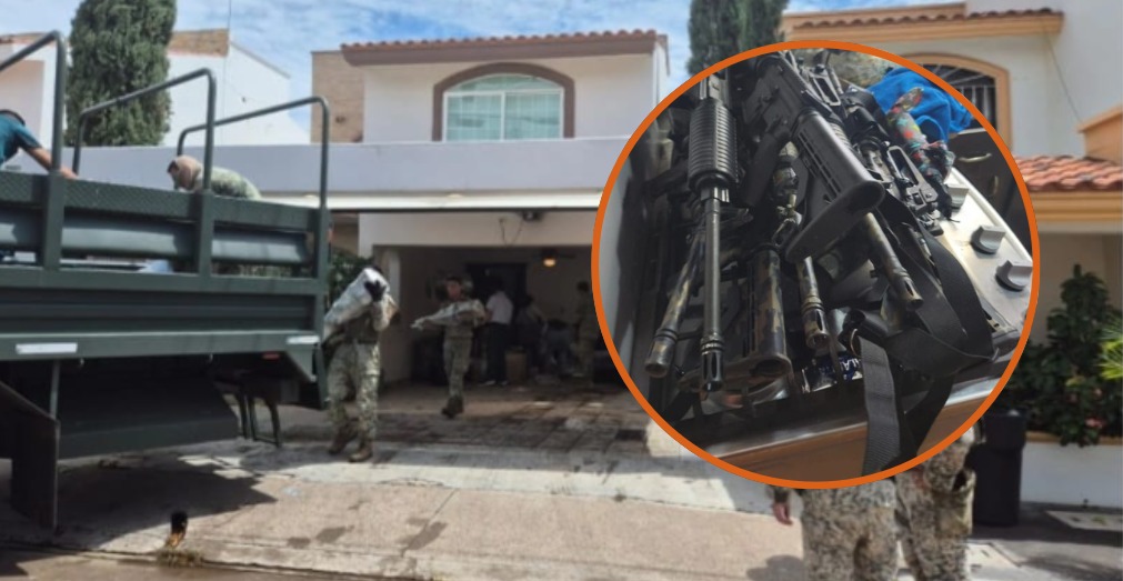 SSPE difunde imágenes de casa y arsenal asegurados