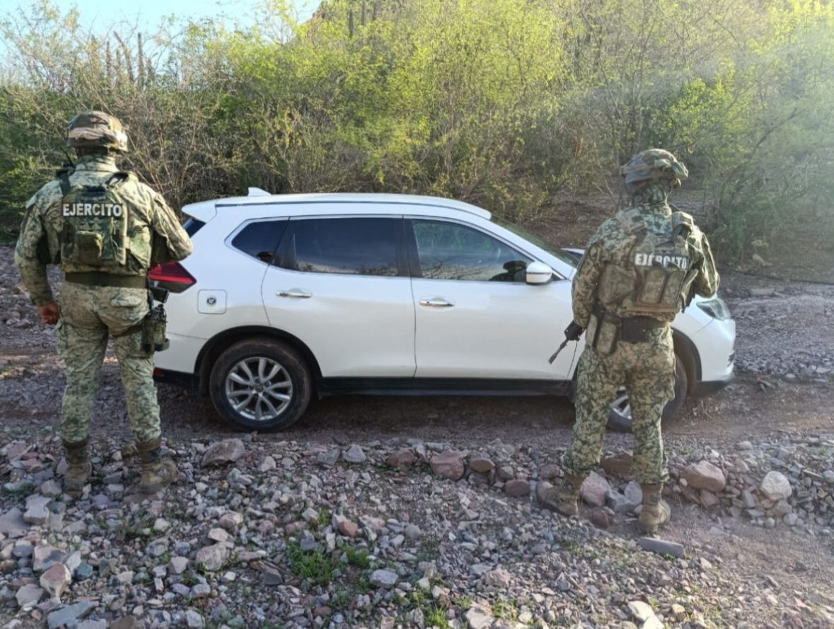 Vehículo asegurado en Culiacán.