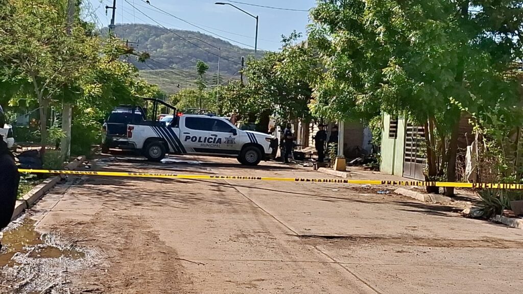 Policía Municipal en el lugar de los hechos.