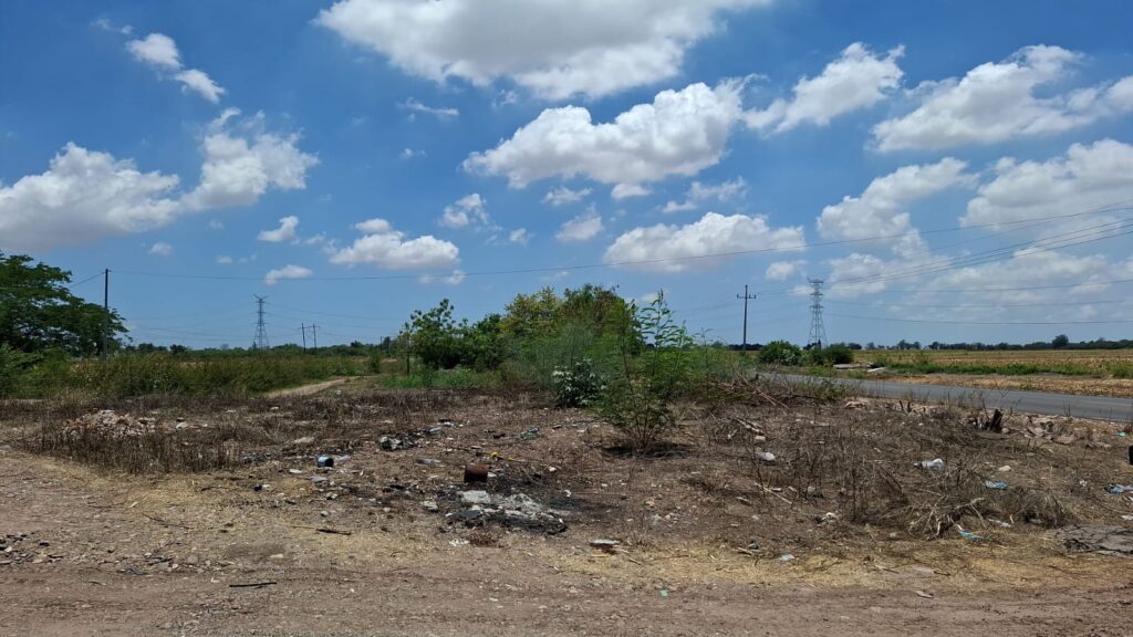 Terreno donde fue encontrado el cadáver.