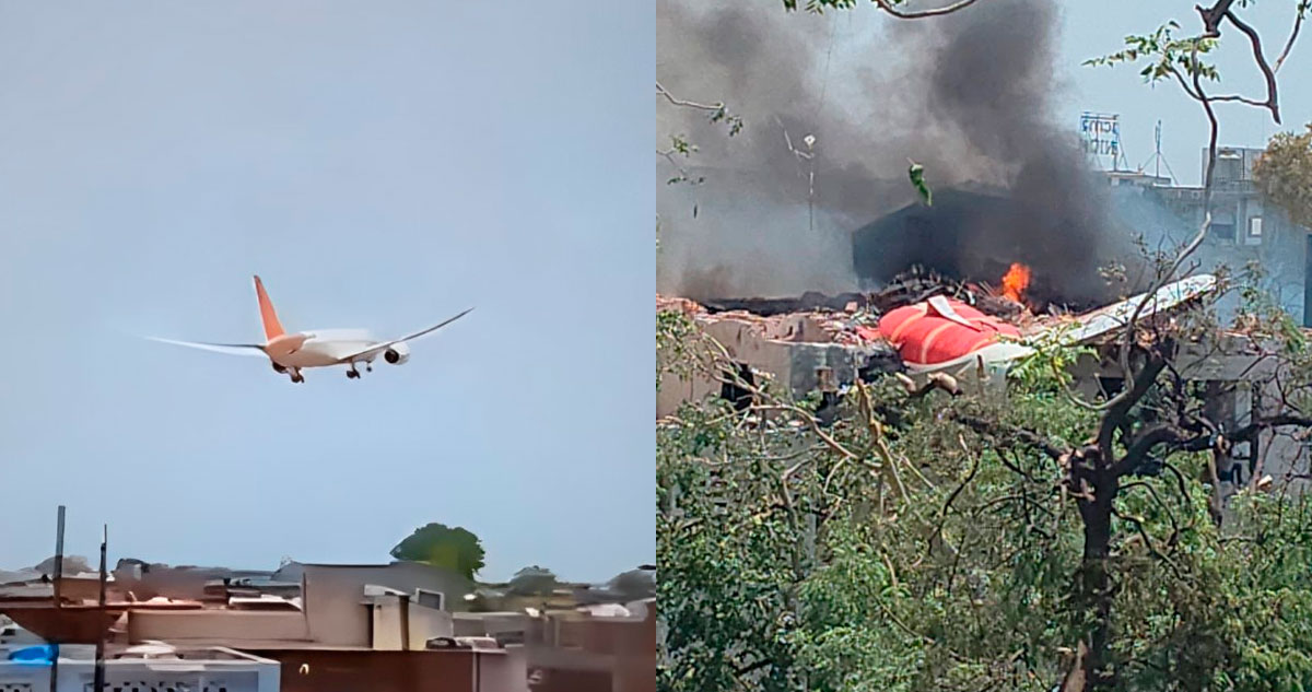 Avión de Air India se estrella con 242 pasajeros
