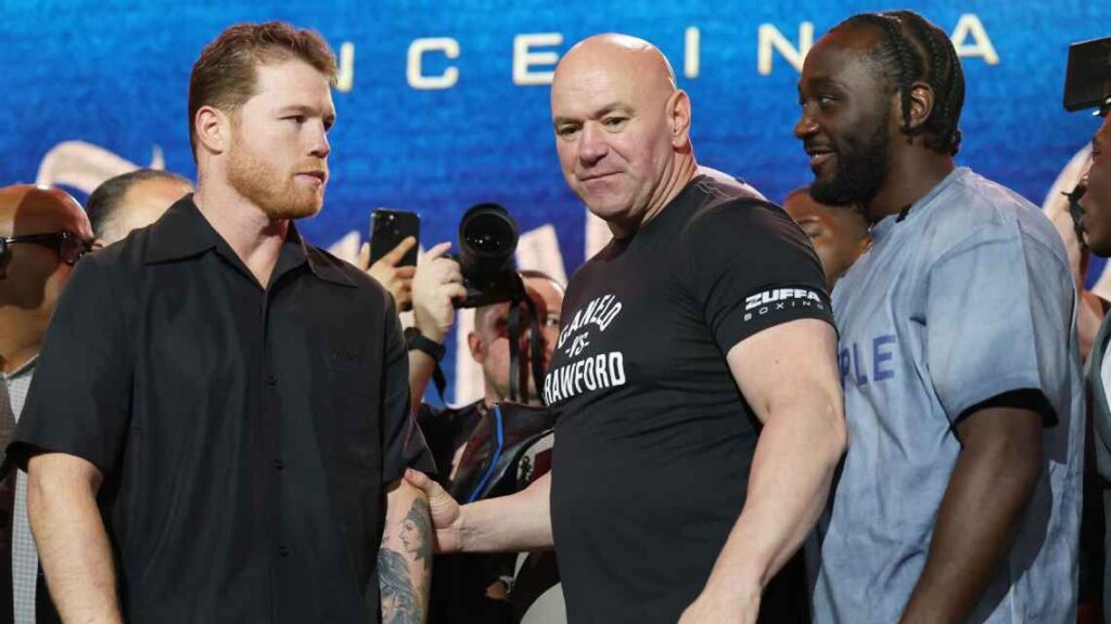Intenso cara a cara entre Saúl Álvarez y Terence Crawford en Nueva York este domingo