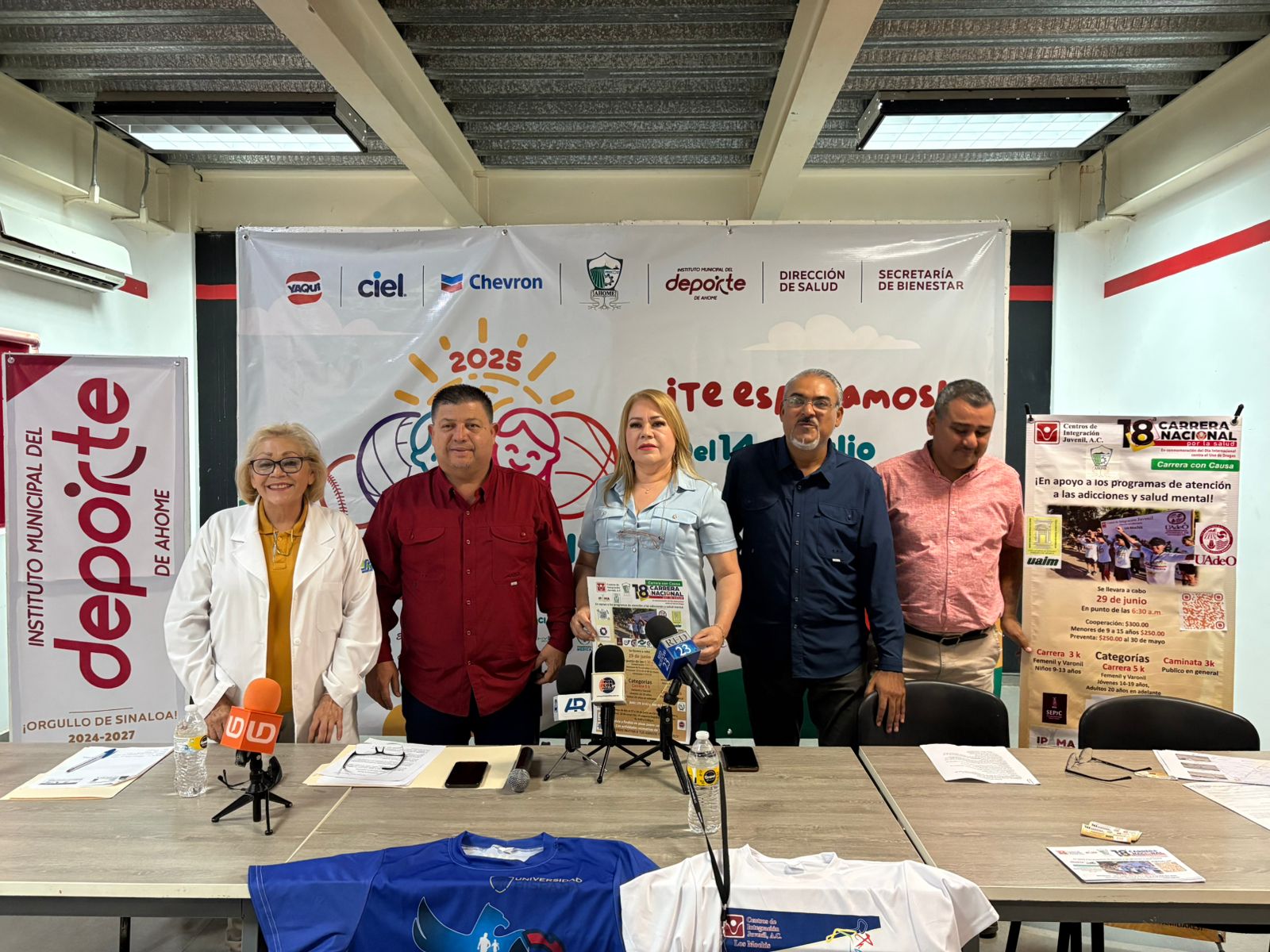 Rueda de prensa para anunciar la segunda edición de la Carrera Nacional contra las Adicciones 2025