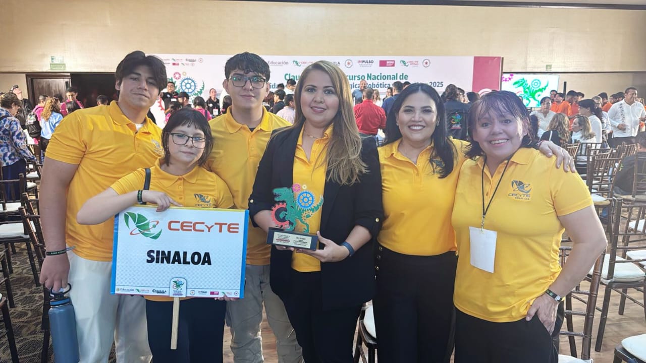 Cecyte de Sinaloa ganó el tercer lugar en la categoría de Prototipos de Investigación en el Concurso Nacional de Creatividad e Innovación Tecnológica, Robótica y Hackathon 2025.